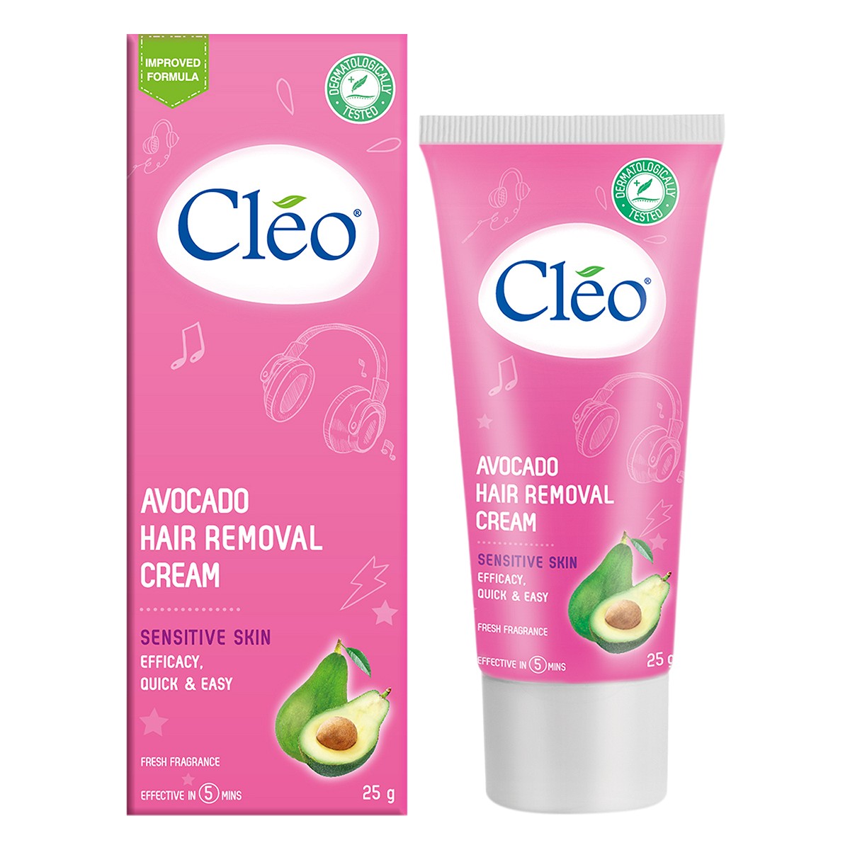 Kem Tẩy Lông Cleo Cho Da Nhạy Cảm 25G Hồng
