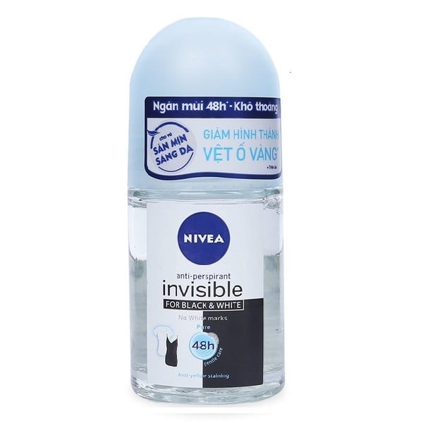 Lăn Khử Mùi Nivea Black & White Pure 50Ml