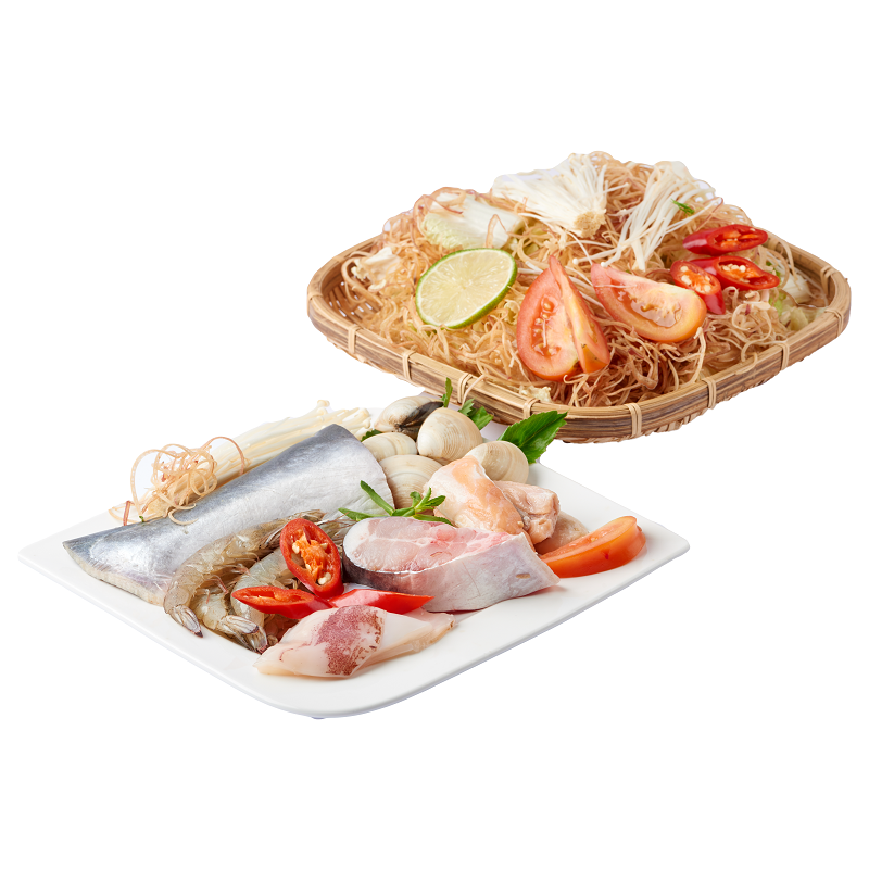 Combo Lẩu Hải Sản Kèm Rau Aeon