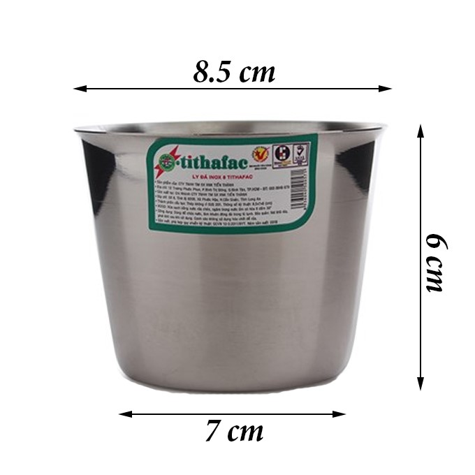 Ly Đá Inox 8 Tiến Thành