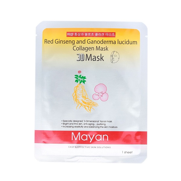 Mặt Nạ 3D Mayan Collagen Hồng Sâm Linh Chi