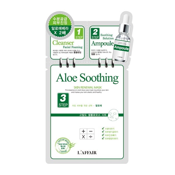 Mặt Nạ L'affair 3 Bước Aloe Soothing Renewal 25Ml (Store 5871, 5873)