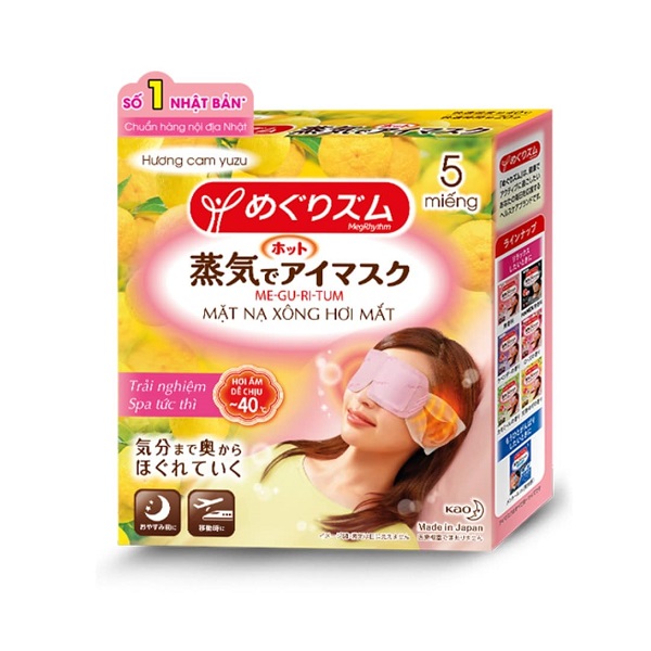 Mặt Nạ Xông Hơi Mắt Megrhythm Hương Cam Yuzu 5 Miếng/Hộp