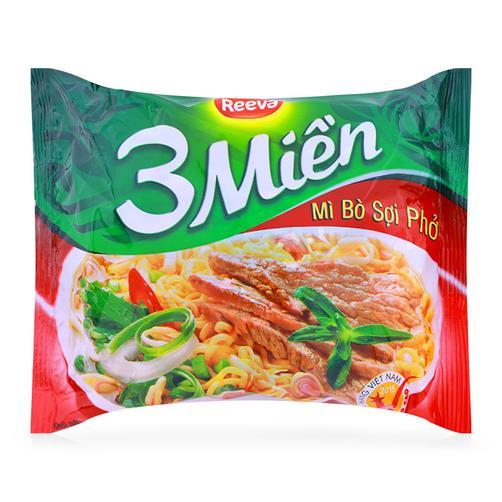 Mì Reeva 3 Miền Bò Sợi Phở 65G