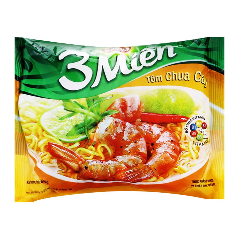 Mì Reeva 3 Miền Tôm Chua Cay 65G
