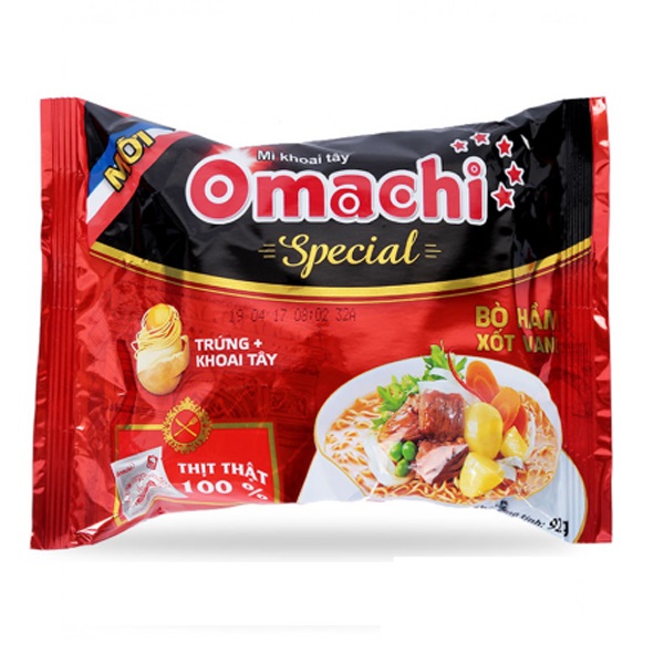 Mì Omachi Special - Bò Hầm Xốt Vang 92G