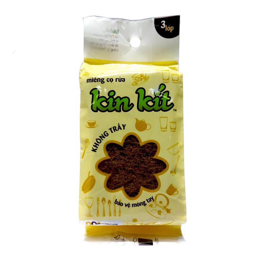 Miếng Cọ Rửa Không Trầy Kin Kít 3 Lớp