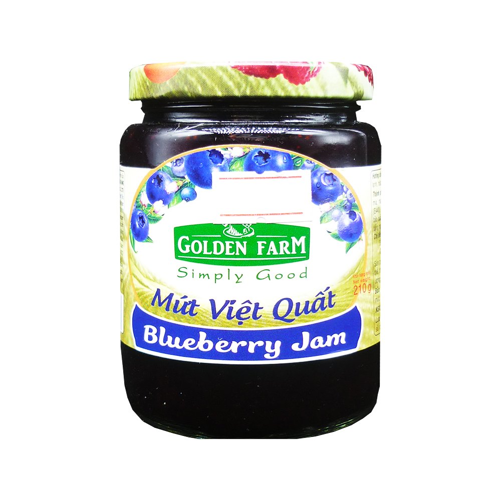 Mứt Việt Quất Jam Blueberry - Golden Farm (210G)