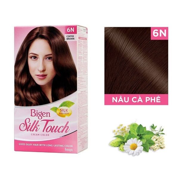 Với Kem nhuộm tóc Bigen Silk Touch 6N - Nâu Cà Phê, bạn sẽ sở hữu một mái tóc mềm mượt và rực rỡ như chưa từng thấy! Hãy xem hình ảnh liên quan để tận hưởng những trải nghiệm tuyệt vời!