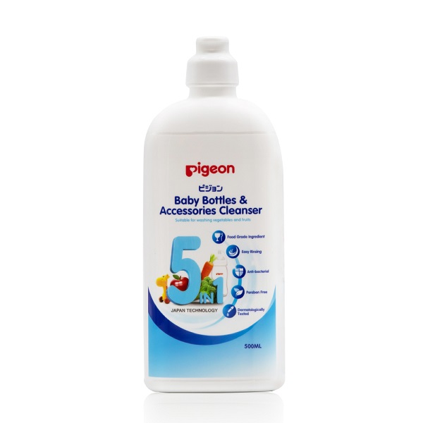 Dung Dịch Súc Rửa Bình Sữa Và Rau Củ Quả Pigeon 500Ml