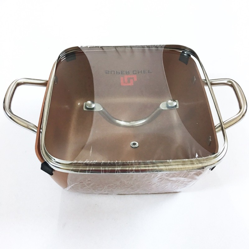 Nồi Super Chef Vuông Tráng Men Từ 24Cm Sc - G2024C