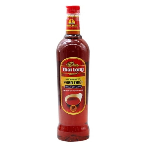 Nước Mắm Phan Thiết Thái Long 15 Độ Đạm Nhãn Đỏ 750Ml