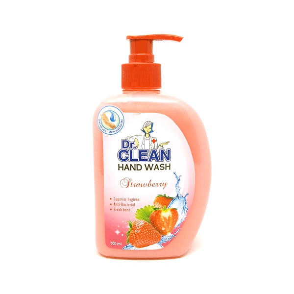 Nước Rửa Tay Dr. Clean Hương Dâu - Chai 500Ml