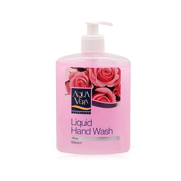 Nước Rửa Tay Dùng Nước Aquavera Hoa Hồng 500Ml