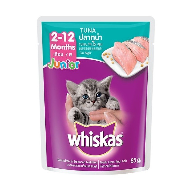 Thức Ăn Cho Mèo Con Cá Ngừ Whiskas Túi 85G