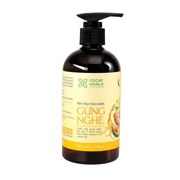 Sữa Tắm Thảo Dược Gừng Nghệ Cỏ Cây Hoa Lá 300G (Store 5871, 5873)