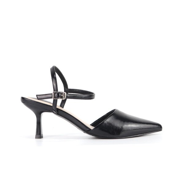 Giày Cao Gót 7Cm Mũi Nhọn Màu Đen Cillie 1093 (Store 5703)