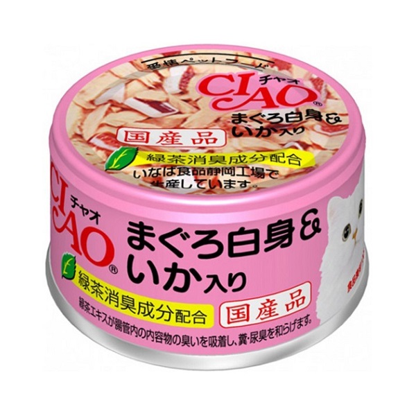 Pate Ciao Dành Cho Mèo Cá Ngừ Thịt Trắng Và Mực A - 03 85G