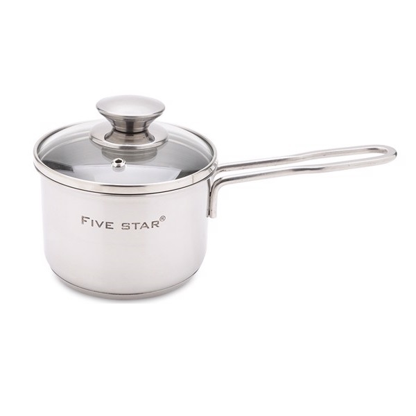 Quánh Inox Nắp Kiếng 3 Đáy - 14 Cm