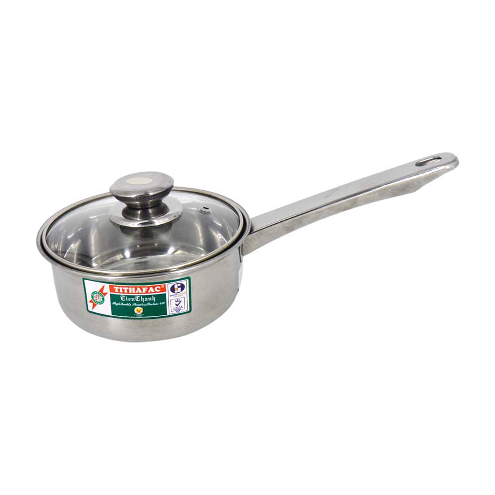 Quánh Inox430 1D Nắp Kính Tithafac 16Cm
