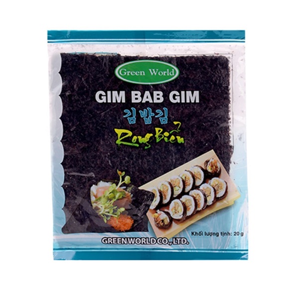 Rong Biển Green World Gim Bab Gim - Gói 20G