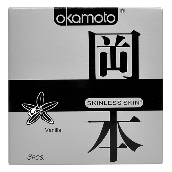 Bao Cao Su Okamoto Skinless Skins Vanilla - Hộp 3 Cái