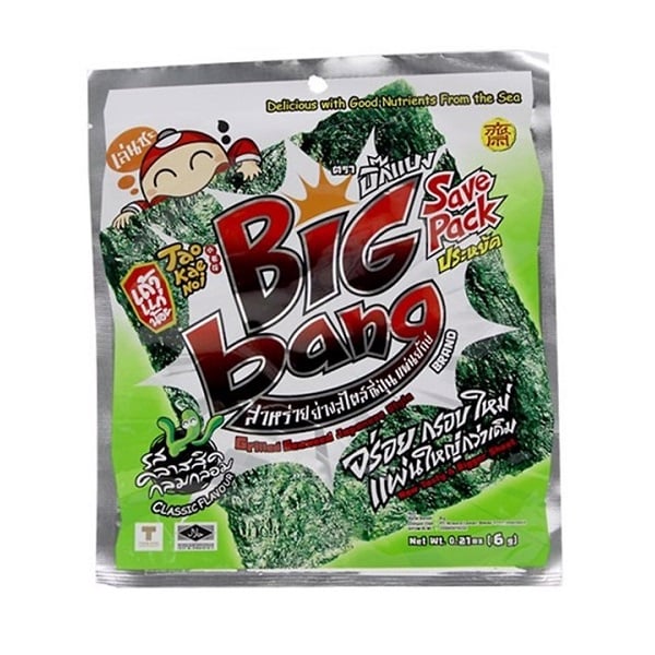 Snack Rong Biển Tao Kae Noi Big Bang Vị Truyền Thống 6G