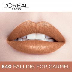 Son Lì Mịn Môi L'Oreal Luxe Leather #640 Falling For Carame 3.7g (Store 5871,5873)