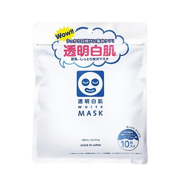 Mặt Nạ Dưỡng Trắng Mirei Transparent White Mask N 180Ml X 10 Miếng