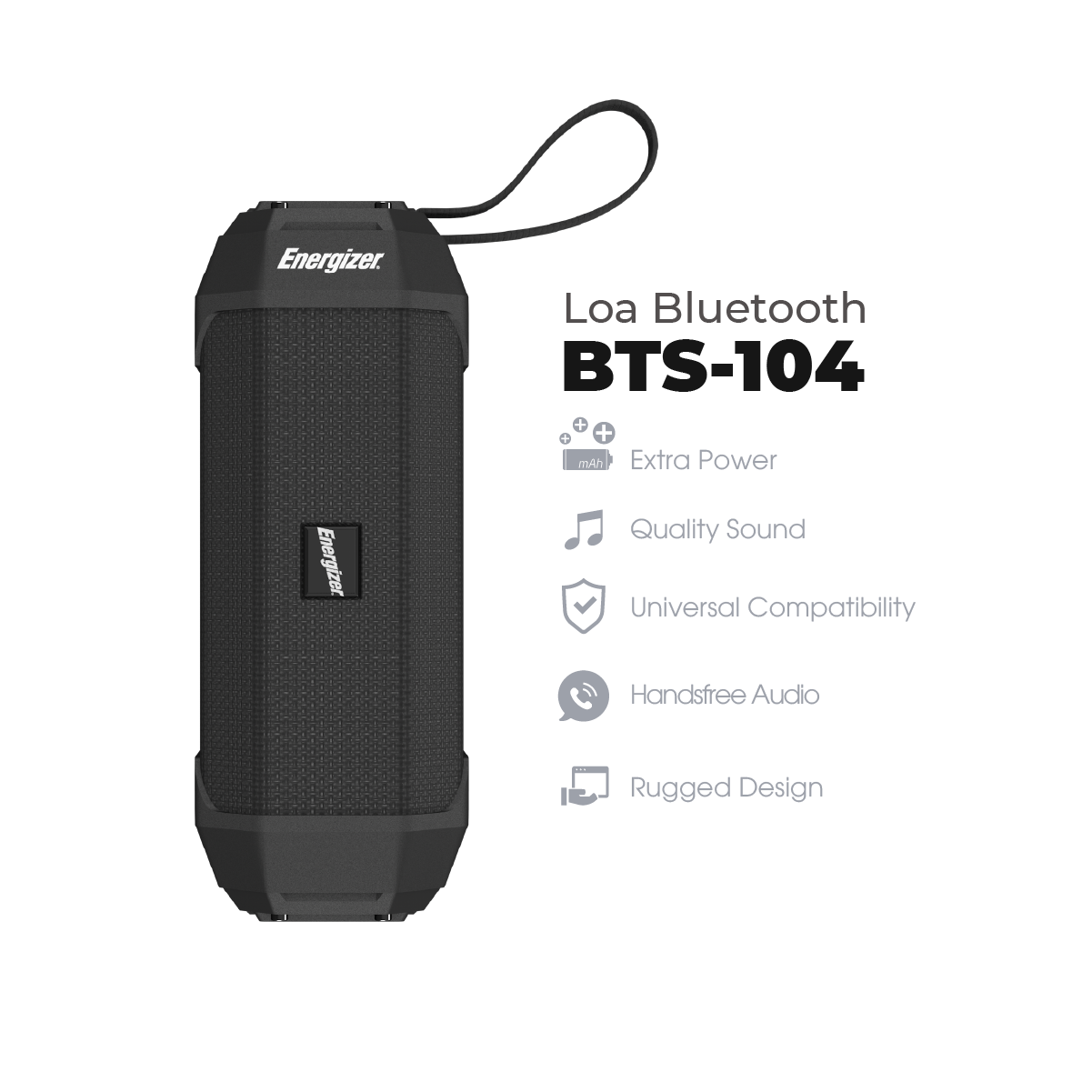 Loa Di Động Energizer Bts104Bk