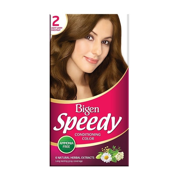 Thuốc Nhuộm Tóc Bigen Speedy Conditioning Color 02 Light Warm Chestnut - Nâu Hạt Dẻ Ánh Vàng