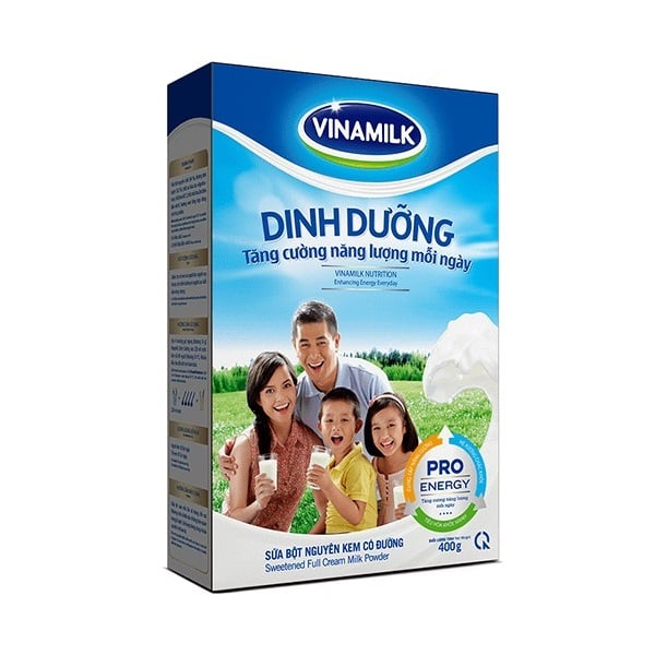 Sữa Bột Nguyên Kem Có Đường Vinamilk - Hộp Giấy 400G