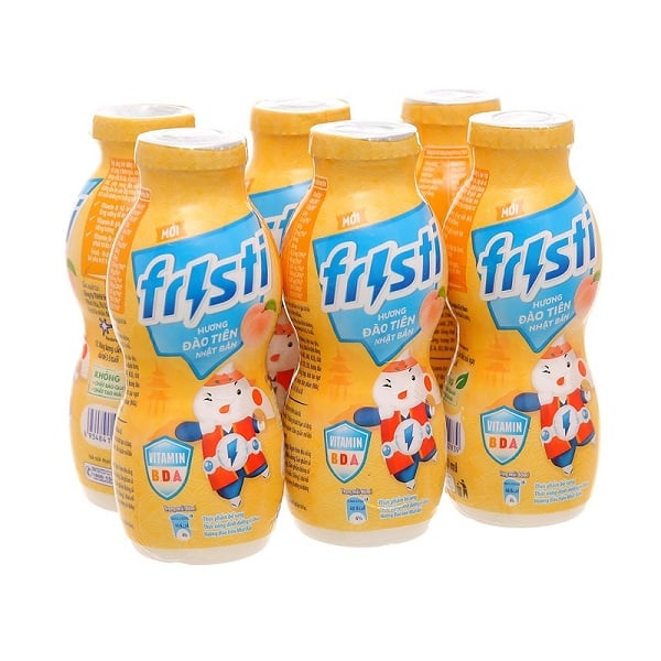 Sữa Chua Uống Fristi Hương Đào Tiên - Lốc 6 X 80Ml