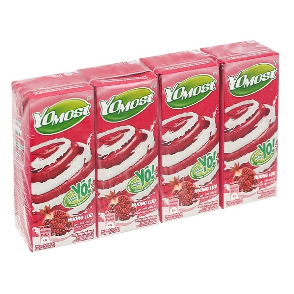 Sữa Chua Uống Yomost Trái Lựu - Lốc 4 X 170Ml