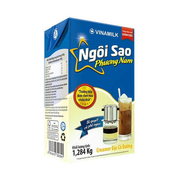 Thùng 12 Sữa Đặc Ngôi Sao Phương Nam Xanh Biển Vinamilk 1284G