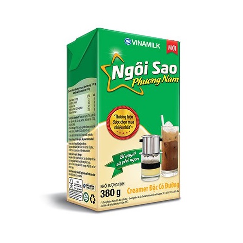 Sữa Đặc Ngôi Sao Phương Nam Xanh Lá Vinamilk - Hộp Giấy 380G
