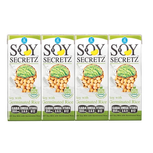 Sữa Đậu Nành Gạo Mầm Soy Secretz 180Ml - Lốc 4 Hộp