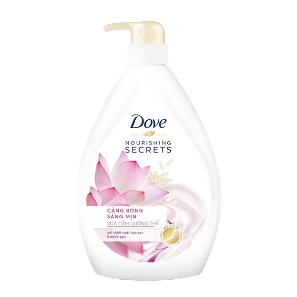 Sữa Tắm Dưỡng Thể Dove Sáng Mịn Chiết Xuất Hoa Sen 530G