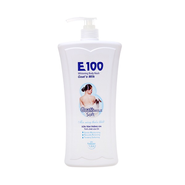 Sữa Tắm E100 Trắng Tinh Chất Dê 1.2L