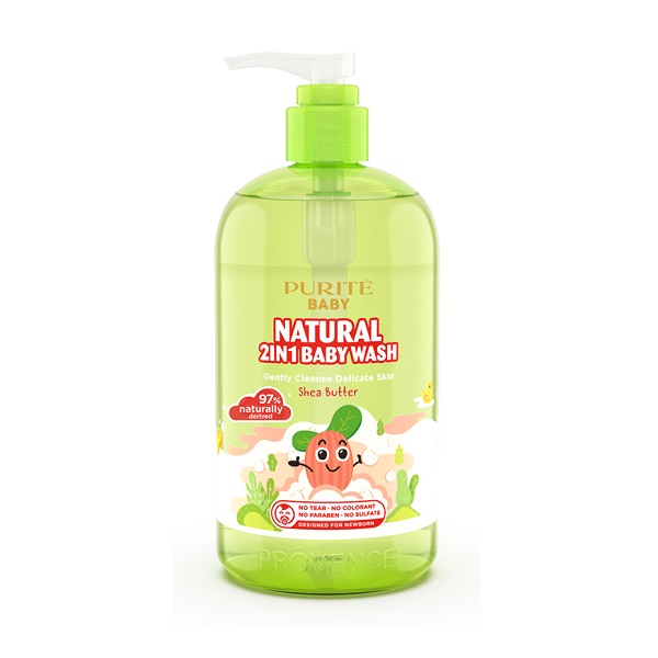 Sữa Tắm Gội Thiên Nhiên Purité Baby Bơ Đậu Mỡ 500Ml