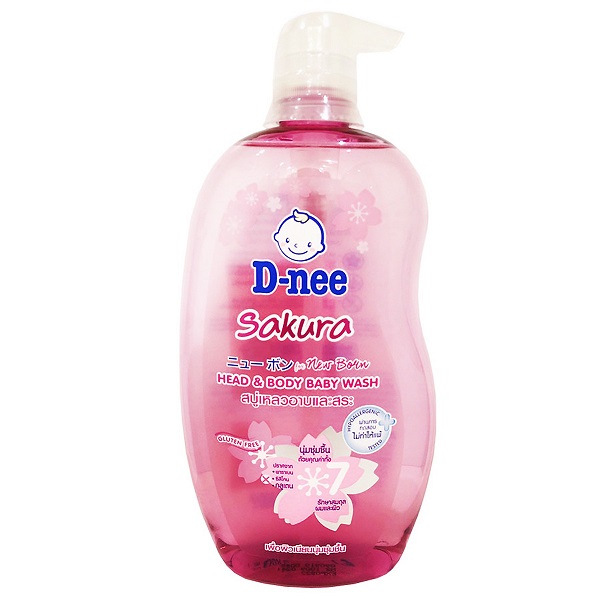 Sữa Tắm Gội Toàn Thân Cho Bé Dưới 3 Tuổi D - Nee 800Ml (Hồng)