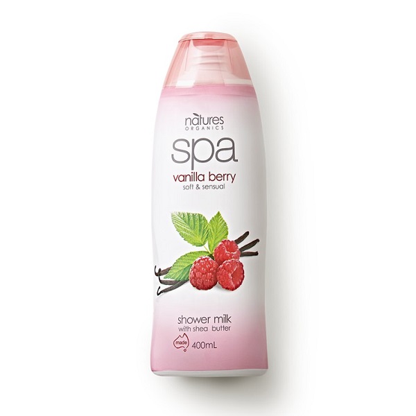 Sữa Tắm Spa Vanila Berry Dưỡng Da Natures Organics 400Ml