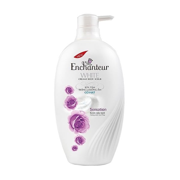 Sữa Tắm Trắng Và Dưỡng Ẩm Có Hạt Enchanteur Sensation 650G