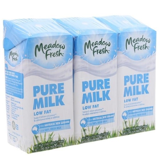 Sữa Tươi Tiệt Trùng Meadow Fresh 200Ml - Lốc 3 Hộp