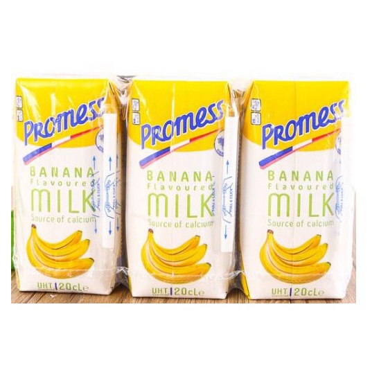 Sữa Tươi Tiệt Trùng Promess Hương Chuối 200Ml - Lốc 6