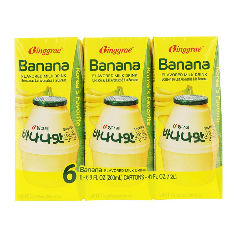 Sữa Chuối Hàn Quốc Hiệu Binggrae - Lốc 6 X 200Ml