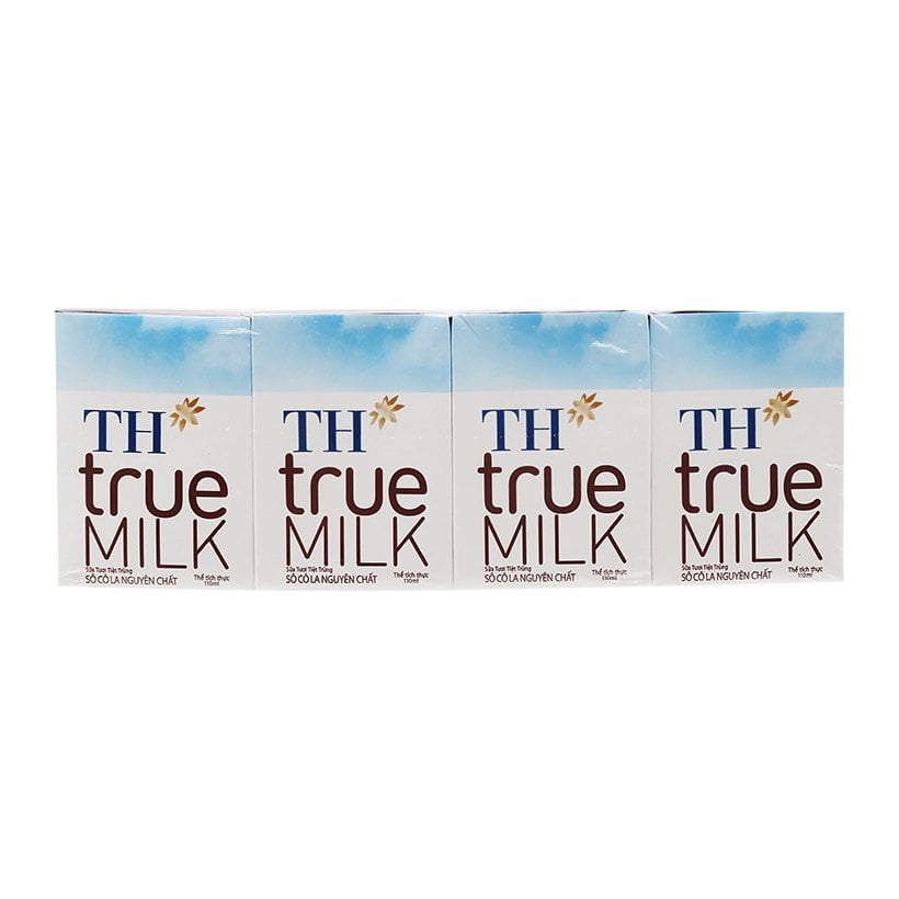 Sữa Tươi Tiệt Trùng Th True Milk Hương Socola - Lốc 4 Hộp X 110Ml