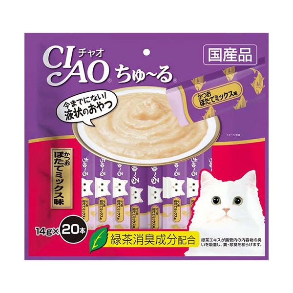 Súp Thưởng Ciao Dành Cho Mèo Cá Ngừ Và Sò Điệp Sc - 192 14G X 20