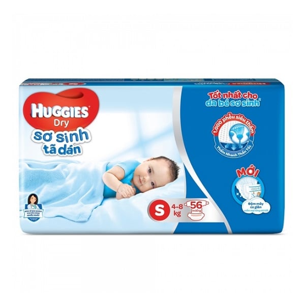 Tã Dán Sơ Sinh Huggies Dry S56