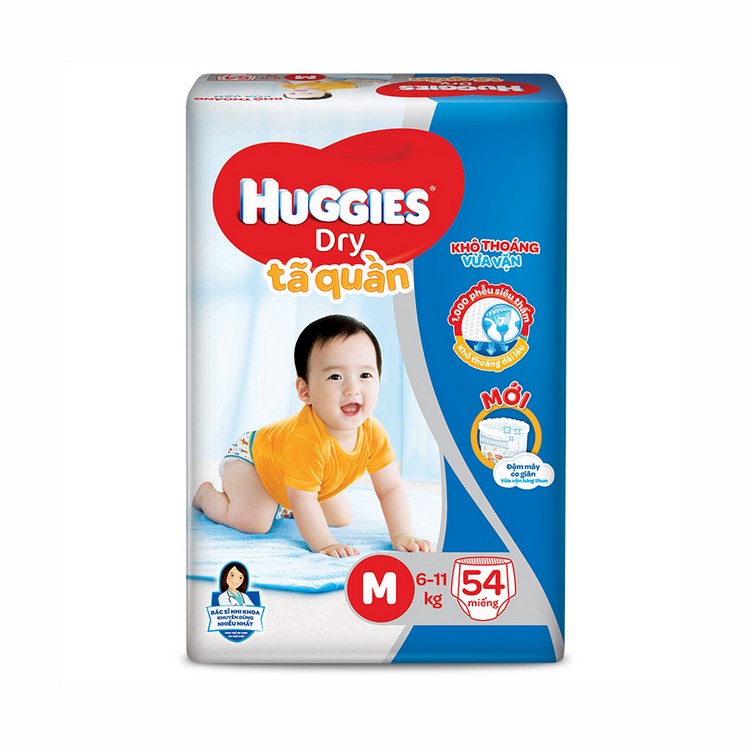 Tã Quần Huggies Dry M54 - Gói 54 Miếng